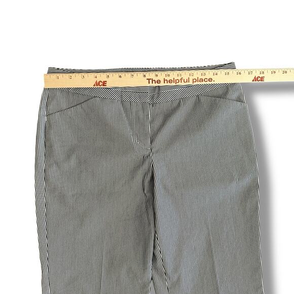 Express Design Studio The Editor Pinstripe Dress Pants Black White Size 6 Womens - Picture 3 of 11